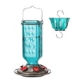 thumbnail image 3 of Glass Texture Hummingbird Feeder for Outdoor Hanging, 24 Ounces, 6 Feeding Ports, Bird Nectar Feeder for Garden Décor, Ant Moat Included, Plastic, 3 of 8