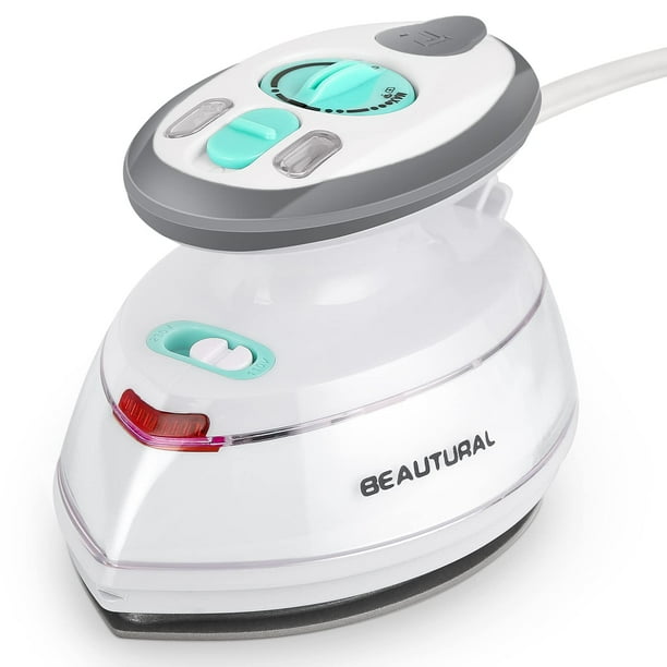 Plancha de vapor Mini Travel BEAUTURAL de doble voltaje, antiadherente