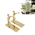 thumbnail image 1 of 2 uds sujetalibros de acero inoxidable para hombre sujetalibros artísticos Kung Fu antideslizantes para decoración de estantería de oficina en casa ANGGREK Otros, 1 of 8