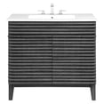thumbnail image 3 of Modway Render Modern Bathroom Vanity, MDF Charcoal White, 36" W, 69.9 lb, 3 of 9