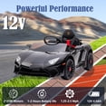 thumbnail image 3 of NEECHIPRO Lamborghini 12V Electric Powered Ride on Car for Kids, with Remote Control, MP3 Player, Black, 3 of 6