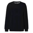 thumbnail image 4 of Womens Loose-Fit Sweatshirt Long Sleeved Solid Color Crewneck Tops Comfy Fall Winter Outfits Clothes 2025 Fashion, 4 of 5