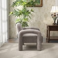 thumbnail image 6 of SEYNAR Mid-Century Modern Velvet Upholstered Accent Chair,Elephant Trunk Lounge Chair for Living Room(Light gray), 6 of 6