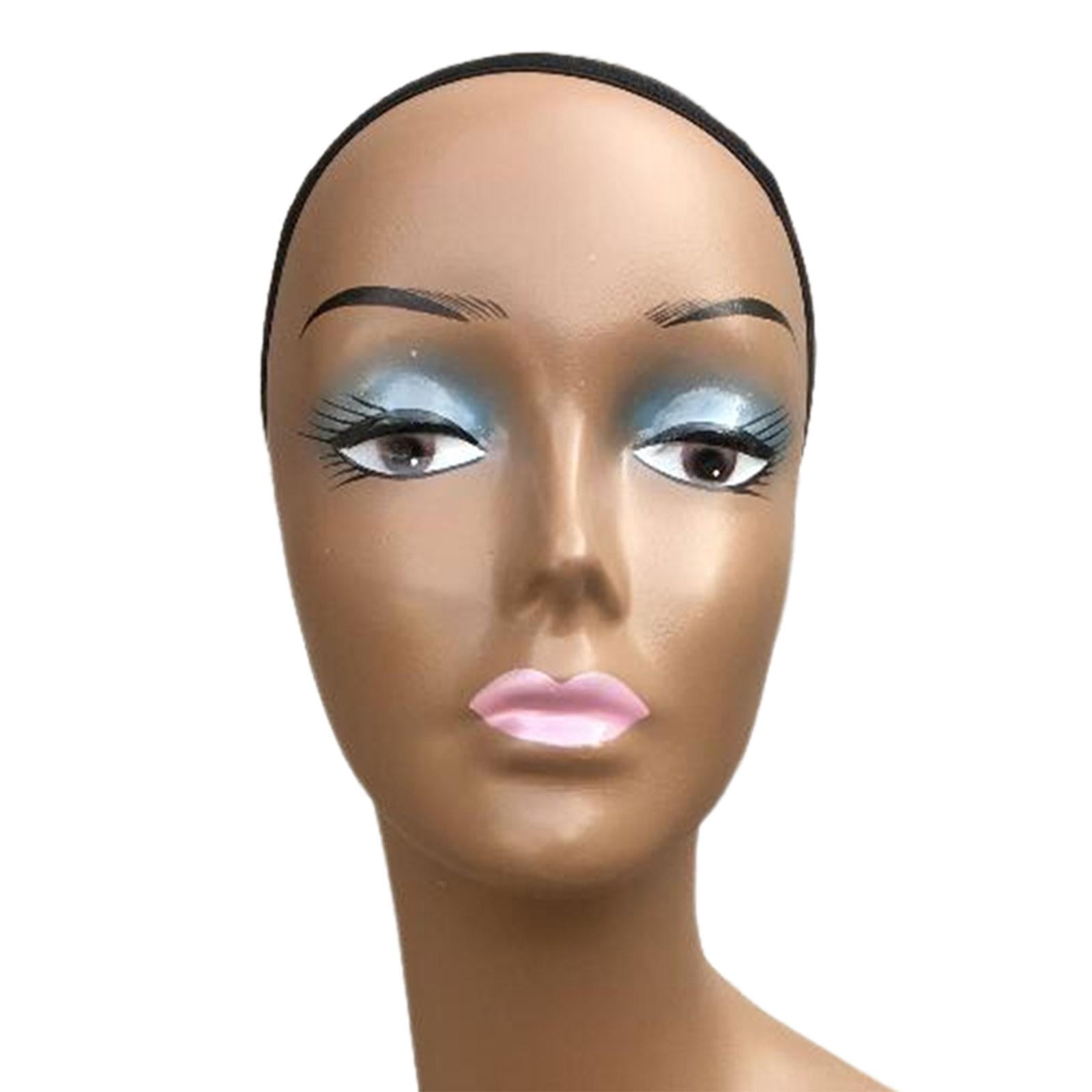 Female Mannequin Head, Doll Head ,Professional Makeup Cosmetology Female Training Head , Bald Manikin Head for Home ,Shop Hat Hair Style F