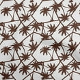 thumbnail image 1 of oneOone Cotton Cambric Brown Fabric Tropical Leaf Quilting Supplies Print Sewing Fabric By The Yard 56 Inch Wide, 1 of 4