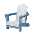 thumbnail image 4 of FUNDAZE HDPE Adirondack Outdoor Chair, Foldable & Weather-Resistant Patio Chair for Garden Lawn Deck,Blue and White, 4 of 7