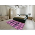 thumbnail image 5 of Ahgly Company Machine Washable Indoor Square Transitional Violet Purple Area Rugs, 3' Square, 5 of 7