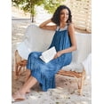 thumbnail image 4 of Ekouaer Women's Nightgowns Victorian Long Sleeveless Night Gown with Pockets Lace Trim Button Up Nightdress Vintage Old Fashioned Gown, 4 of 6