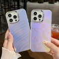 thumbnail image 5 of SaniMore Case for iPhone 15 Pro Max, Electroplating Laser Frosted Stylish for Girls Women Slim Lightweight Shockproof Anti-fall Shell for iPhone 15 Pro Max(6.7" 2023), D-Blue, 5 of 15