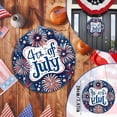 thumbnail image 3 of 4th Of July Door Hanging Decor 8in Wooden Patriotic Round Sign With Design For Independence Day Celebrations Front Door Decorations, 3 of 7