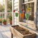 thumbnail image 4 of Juego de 3 Estacas Metálicas para Macetas de Jardín: Decoración de Jardín de Hierro Forjado con Simpáticas Caras de Animales Pintadas a Mano para Macizos de Flores, Patios, Césped y Plantas En Maceta, 4 of 7