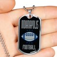 thumbnail image 2 of Indianapolis Fan Necklace Dog Tag Stainless Steel or 18k Gold 24" Chain, 2 of 8