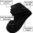 thumbnail image 3 of 1 Pair Non Binding Loose Fit Ankle Socks Wide Thin Crew Socks with No Elastic Top for Men & Women Plus Size, 3 of 6