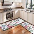 thumbnail image 3 of Kitchen Rugs Sets Of 2,Pioneer Flower Floral Print Pattern Anti Fatigue Kitchen Mat Rugs Non Slip Washable,Decorative Kitchen Floor Mats for Kitchen,Sink,Laundry,17"x47"+17"x47", 3 of 5