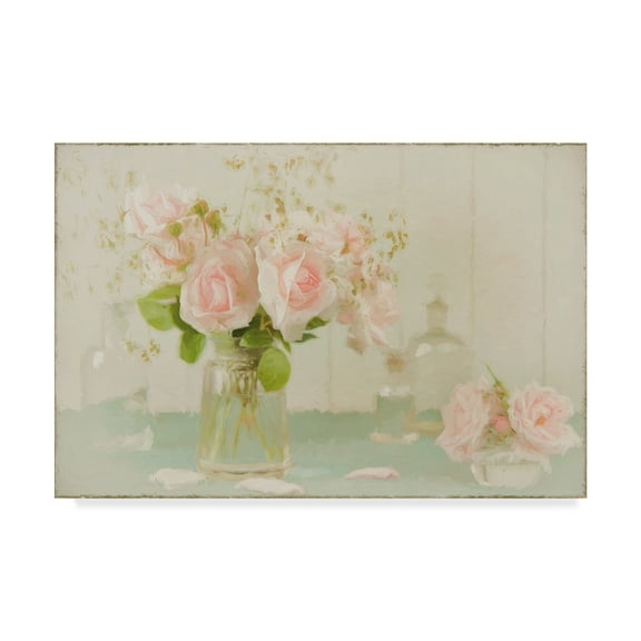 Trademark Fine Art 'Vintage Roses Still Life' Canvas Art by Cora Niele