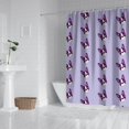 thumbnail image 2 of Purple Boston Terrier Puppy Shower Curtain 84"x72" ,Bathroom Decorative Shower Curtains Set with 12 Hooks,Modern Waterproof Washable Shower Curtain, 2 of 6