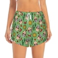 thumbnail image 4 of Lsque Vintage Sugar Skull Printed Women's Running Shorts with Liner Pockets,Elastic Quick Dry Workout Athletic Gym Yoga Shorts,Womens High Waist Shorts-Small, 4 of 9