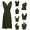 Army Green, variant on lnmuld Elegant Girl's formal Dress for Occasions with Versatile Styling Options Wear Party Gown for Young Girls Timeless Children’s Dress for Events Size:5-8 Years