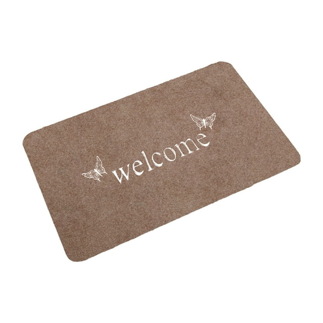 kurtrusly Dirt Trapper Doormat With Super Strong Water Absorption Performance Materials Polyester Non-Slide Door Mat Entrance Mats Butterflies gray 1Set