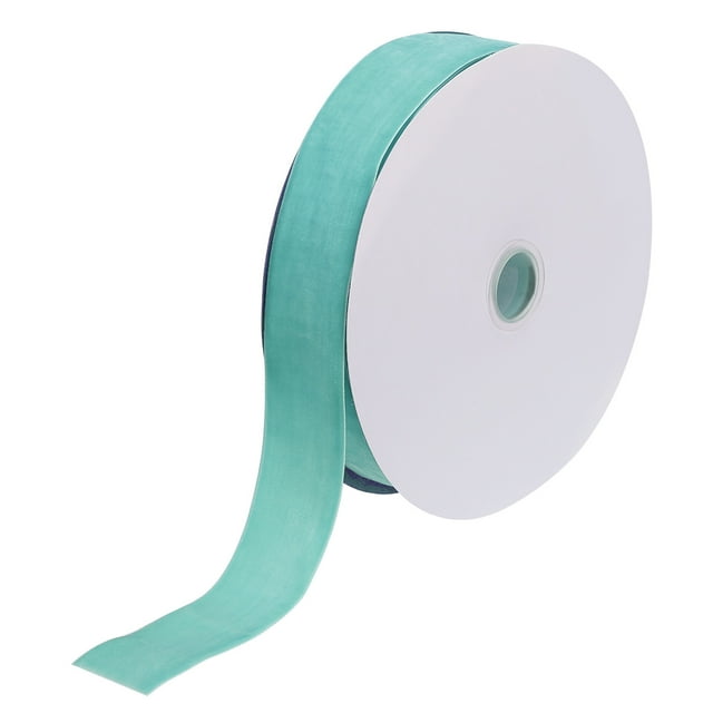 Unique Bargains Velvet Ribbon 1 1/2 Inch x 25 Yard Single Face Spool Silky DIY Crafts Gift Wrapping Bow Decoration Lake Blue