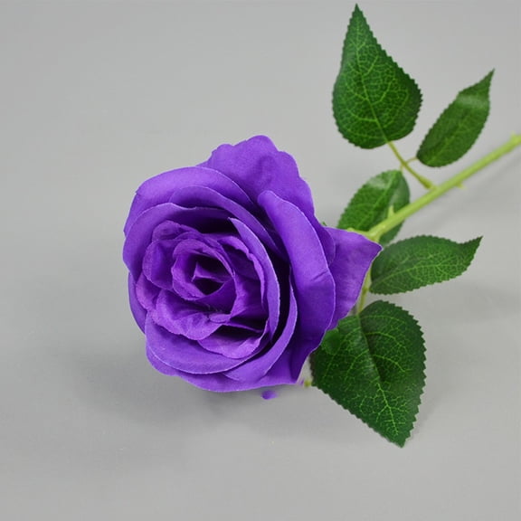 HIKVEX Budget Friendly Single Rose Artificial Flower for Weddings and Parties Purple
