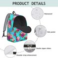 thumbnail image 4 of Pioneer Flower Floral Print Pattern Backpack for School, Cute School Bag with Adjustable Shoulder Straps and Padded Back, 15.7"x11.8"x5.5", 4 of 5