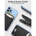 thumbnail image 4 of ExtreLife Strong Magnetic Phone Wallet, RFID Blocking, Magnetic Card Holder Compatible for iPhone 17/16/15/14/13/12 Series,4 Cards Holder, Black, 4 of 8