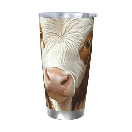 

Gukieu Rustic Cow Butterflies Champagne Print 20OZ Car Cup Vacuum Stainless Steel Leak-proof Thermos Cup Unisex Suitable for Home Outdoor and Sports-Without Straw