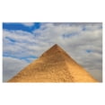 thumbnail image 4 of Egyptian Print Ceramic Toothbrush Holder, Top of Pyramid Photo with Fluffy Cloudy Soft Sky, Decorative Versatile Countertop for Bathroom, 4.5" X 2.7", Caramel Pale Orange, 4 of 4