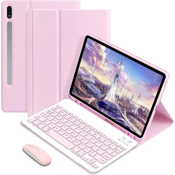 Bluetooth Keyboard Case with Mouse for Samsung Galaxy Tab S10 FE Plus 13.1 inch 2025 SM-X620/X626B/X626 Protective Cover with Wireless Mouse / Keyboard