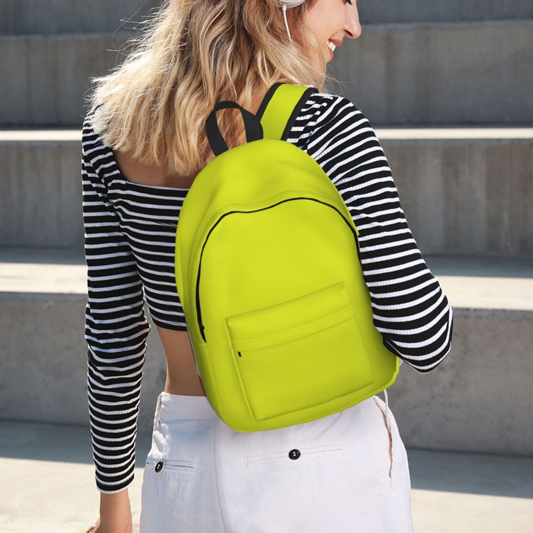 Balery Yellow Vintage Canvas Backpack for Men and Women  display picture 1