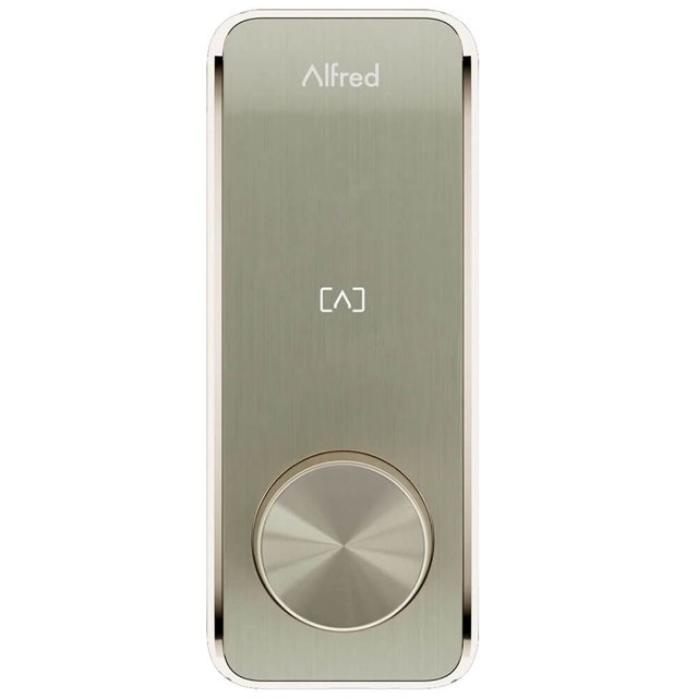 Cerradura RFID inteligente Alfred DB2S con llave en níquel satinado