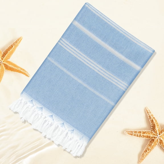 2-Pack Cotton Beach Towels - 81.9"x61" Oversized Quick-Dry, Sand-Free & Lightweight Towels for Travel, Beach, Pool, Camping & Bathroom