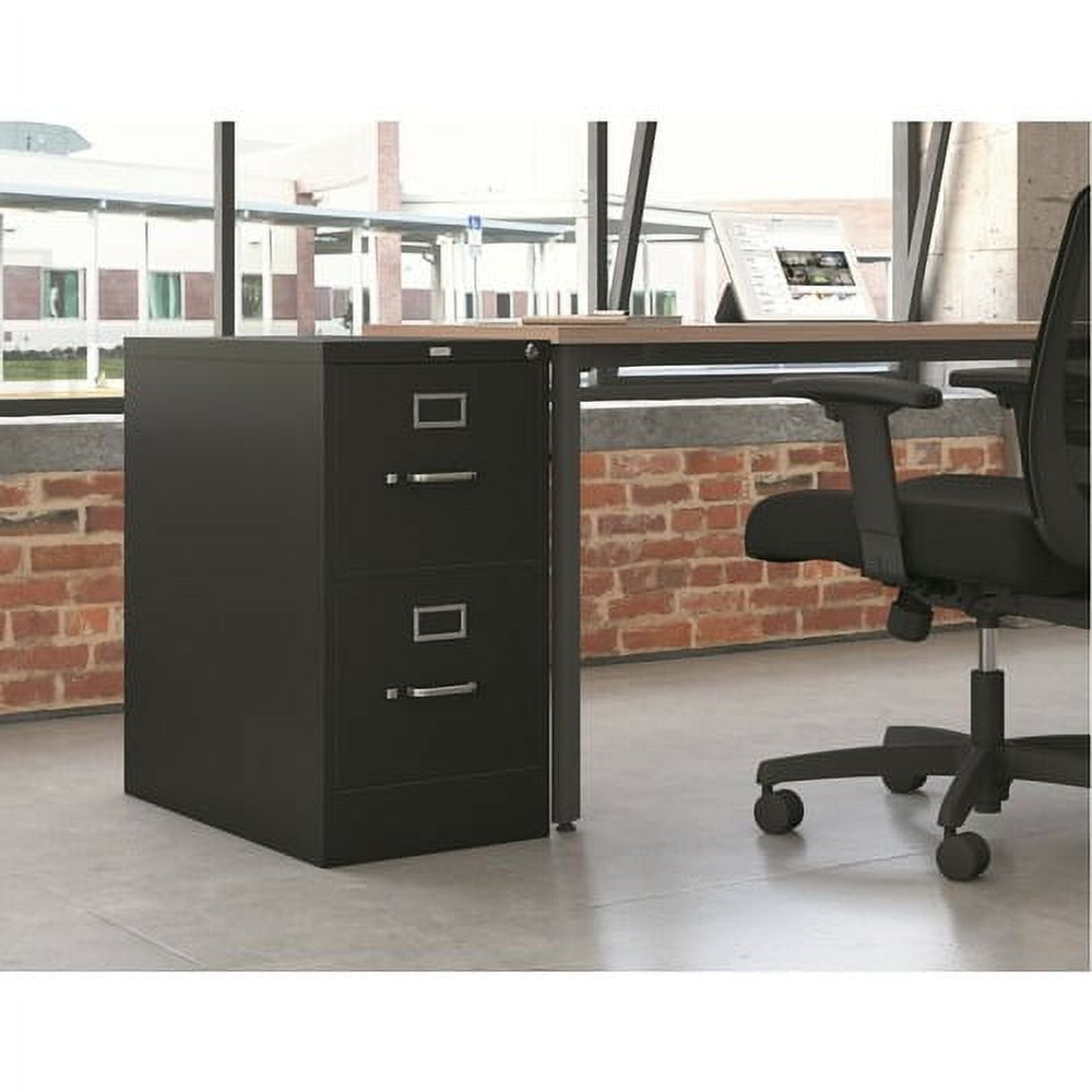 HON 2-Drawer Office Filing Cabinet - 310 Series Full-Suspension Letter File Cabinet, 26.5"D, Black (H312)