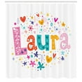 thumbnail image 3 of Ambesonne Laura Shower Curtain, Vintage Doodle Flowers, 69"Wx84"L, Multicolor, 3 of 3