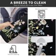 thumbnail image 4 of Wildflowers Kitchen Rugs and Mats Non Skid Washable Set of 2, Black Background Kitchen Floor Mats, Botanical Kitchen Runner Rug, Spring Kitchen Decor, 4 of 6