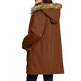 thumbnail image 5 of Horkkom Winter Jackets for Women Thicken Hooded Zip Coats Warm Snow Jacket with Pockets, Gifts for Women, 5 of 8
