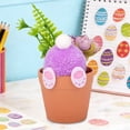thumbnail image 4 of Kumdkd Easter Bunny Mini Flower Pot, Purple Plastic Small Decorative Planter for Succulents, Cute Tiered Tray Decor, Spring Home Ornament, 5.11x2.75x0.78 in, 4 of 6