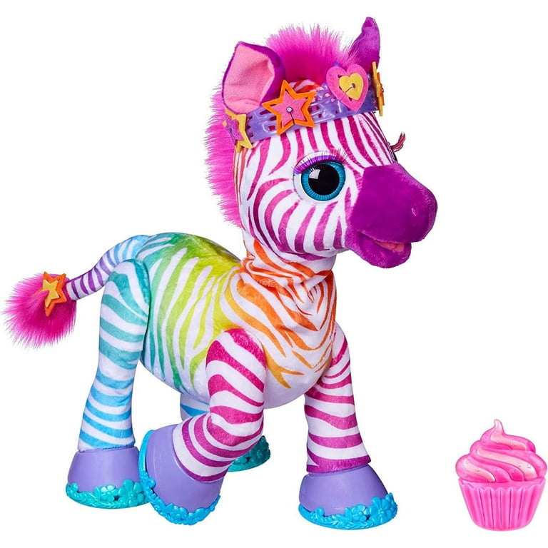 FurReal Playful Toys: Zenya, My Rainbow Zebra - Lifelike