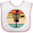 thumbnail image 3 of Inktastic Disc Golf Retro Sunset Boys or Girls Baby Bib, 3 of 4