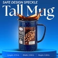 thumbnail image 5 of Alpine Cuisine Enamel Steel Dark Blue Speckle Tall Mug 20oz - Both Hot & Cold Beverage Coffee Mug for Office & Home, Dishwasher Safe, Tall Coffee Mug for Coffee, Tea, Cappuccino, 5 of 9