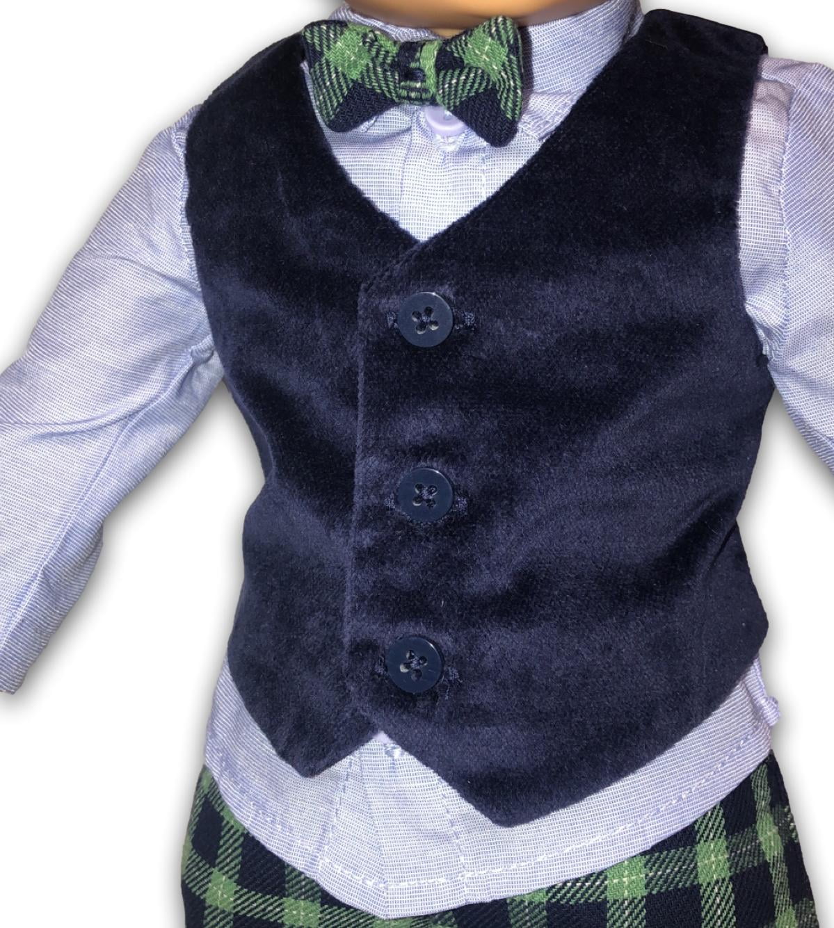American Girl Doll Outfit Janie and Jack Tartan Plaid Outfit for 18-inch Dolls (Doll Not Included)