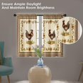 thumbnail image 2 of Rooster Kitchen Curtains 36 Inch Length Farmhouse Floral Window Curtains Over Sink Set of 2, Chicken Short Tier Curtain for Kitchen, Vintage Small Kitchen Decor, 2 of 6
