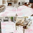 thumbnail image 5 of Rectangle Area Rugs 8 x 10 Ft, Coastal Pink Non-Slip Residential Carpet, Ocean Coral Starfish Jellyfish Seahorse Indoor Crawling Mats Runner Rugs for Living Room/Dining Room/Bedroom, 5 of 8
