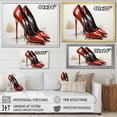 thumbnail image 4 of Designart "Black And Red High Heels Euphony VII" Fashion Floater Framed Canvas Art Print, 4 of 7