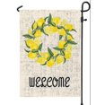 thumbnail image 2 of Bandera de jardín de verano Hello Sunshine de 12 a 18 pulgadas, doble cara, vertical, para exteriores, 2 of 3