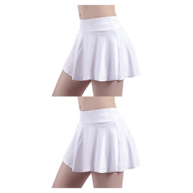 Minnieouse Mujeres Yoga vestido Fitness elástico verano Casual entrenamiento tenis gimnasio pantalones cortos falso piezas Culottes inferior ropa Type1 NO1