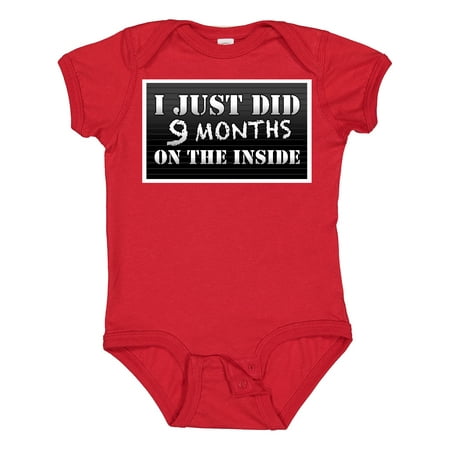 

Inktastic 9 Months on the Inside Boys or Girls Baby Bodysuit