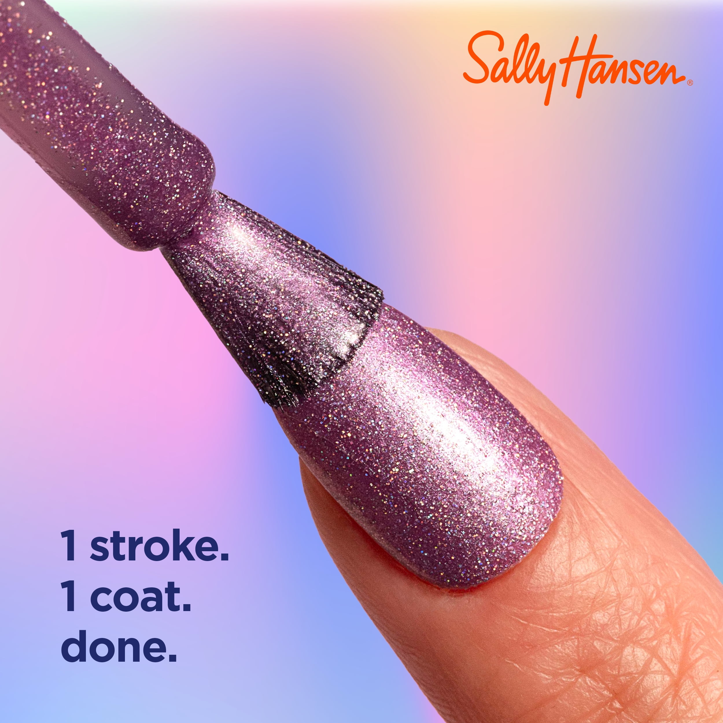 Sally Hansen Insta-Dri Nail Polish, Quick-Drying, Long-Lasting Shine, All That Shimmers (Holo-Glow Collection) 0.31 fl oz