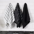 thumbnail image 5 of RITZ Terry Check Kitchen Towel Set, 3-Pack, 15" x 25", Black, 5 of 6
